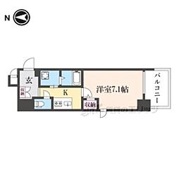EsTRUTH KYOTO 1Kの間取図画像