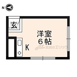 松下ビル ワンルームの間取図画像