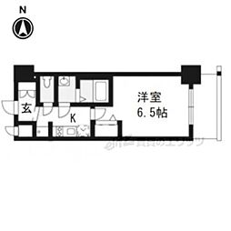 プレサンスTHEKYOTO澄華 1Kの間取図画像