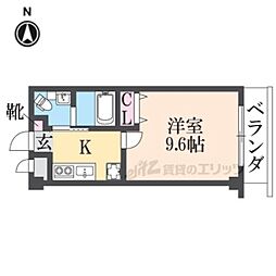 メゾン・シレーネ 1Kの間取図画像