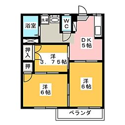 フォーブルマルナカ 1階3Kの間取り