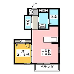 和 1階1LDKの間取り
