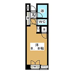 森ビル 4階ワンルームの間取り