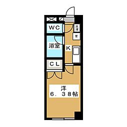 アーバンメゾン山王 2階1Kの間取り