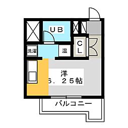 懐石舎コーポ ワンルームの間取図画像