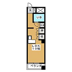 メゾン.フォンテーヌ ワンルームの間取図画像
