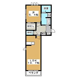 Melarossa 1LDKの間取図画像
