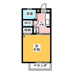 ディアスりんどうA 1Kの間取図画像
