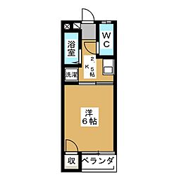 Kコスモスハイツ 1Kの間取図画像