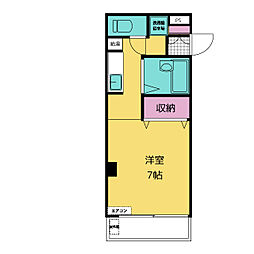 タウンコート ワンルームの間取図画像