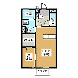 グランツ・K 1LDKの間取図画像