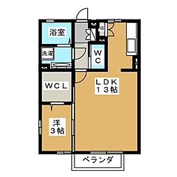 セレーノA 1LDKの間取図画像