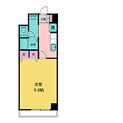 サン・ラザール 1Kの間取図画像