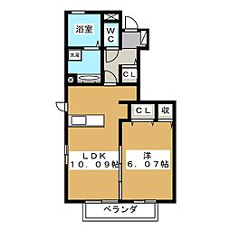 スフレ・フォレスト 1LDKの間取図画像