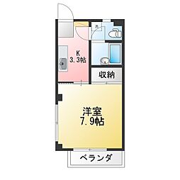 アパートメントハウスY 1Kの間取図画像