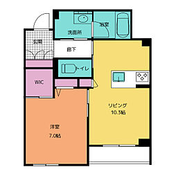 シャーメゾンヴェルジェ 202 2階1LDKの間取り