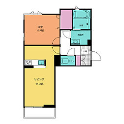 ディアコート　まるも 1階1LDKの間取り