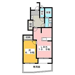 エルシオン 1LDKの間取図画像