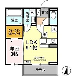 UrbanCoat 1LDKの間取図画像
