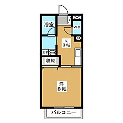 千歳橋ビル 1Kの間取図画像