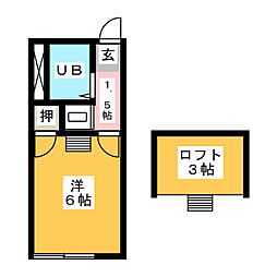 ヴィラ滝沢女鳥羽 1Kの間取図画像