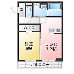 GRAND D-ROOM女鳥羽 1LDKの間取図画像