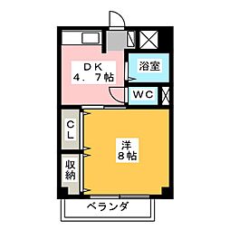 サープラスワンマルイ 1DKの間取図画像