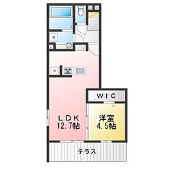 GRAND D-ROOM大手 1LDKの間取図画像