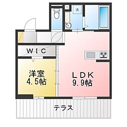 Mels court 1LDKの間取図画像