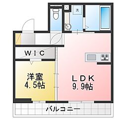 Mels court 1LDKの間取図画像