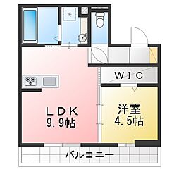 Mels court 1LDKの間取図画像