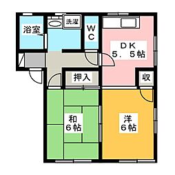 フォレストパークC 2Kの間取図画像