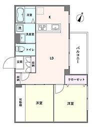 大塚キャノンハイツ 2LDKの間取り