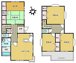 千葉市花見川区長作台1丁目中古戸建 4LDKの間取り