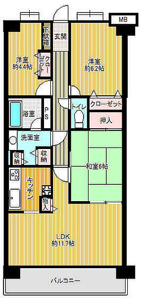 間取りを拡大表示