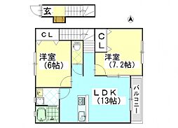 間取図画像 2LDK