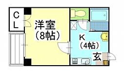 はなやびる 1Kの間取図画像