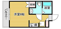 シャインブライト北方 1Kの間取図画像