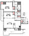 間取り：６階部分の南西角部屋２面（南・西）バルコニーです。水廻り全て新調でフローリング・クロスも張替等のフルリフォーム済みで室内新築みたいにピッカピカです。