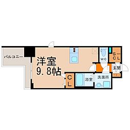 プレサンス錦プレミアム ワンルームの間取図画像