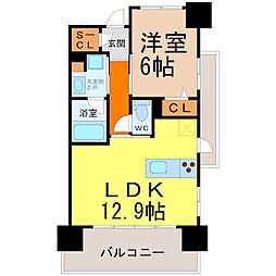 アデグランツ大須 1LDKの間取図画像
