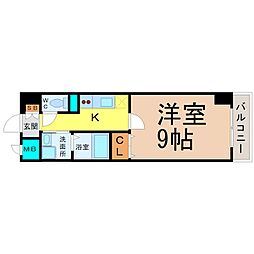 ラクラス浅間町 1Kの間取図画像
