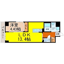GRANDUKE正木 1LDKの間取図画像