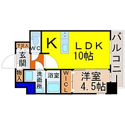 プレサンス名古屋グロウ 1LDKの間取図画像