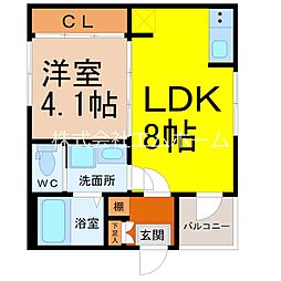 ハーモニーテラスクラシカ 1LDKの間取図画像
