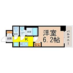 メイクス'熱田神宮 1Kの間取図画像
