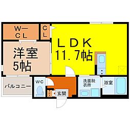 (仮称)天白区野並二丁目(10)コーポ 1LDKの間取図画像