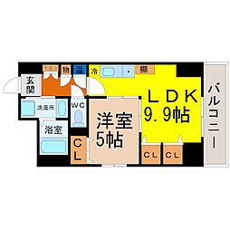 プレステージ千種 1LDKの間取図画像