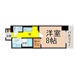 ル・ソレイユ 1Kの間取図画像