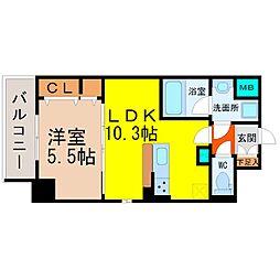 イーハトーブ大曽根 1LDKの間取図画像